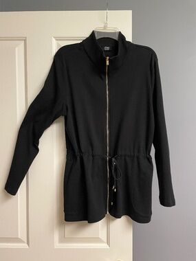 Jones New York Black Zipper Jacket, XL women